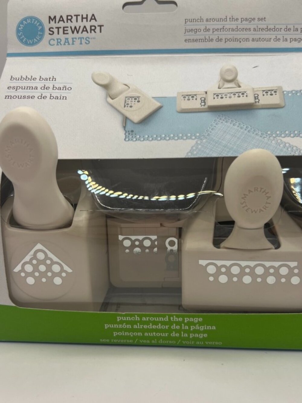 RARE NEW MARTHA STEWART Paper Punch *BUBBLE BATH* Champagne Circles 2 Punches
